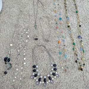 Elegant Silver and Black Necklace